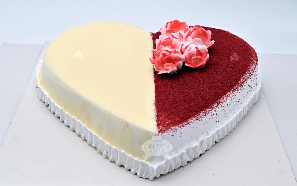 Half and Half Red Vancho Cake