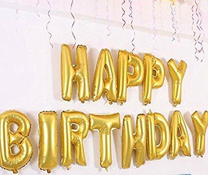 13 LETTERS HAPPY BIRTHDAY BANNER BALLOON