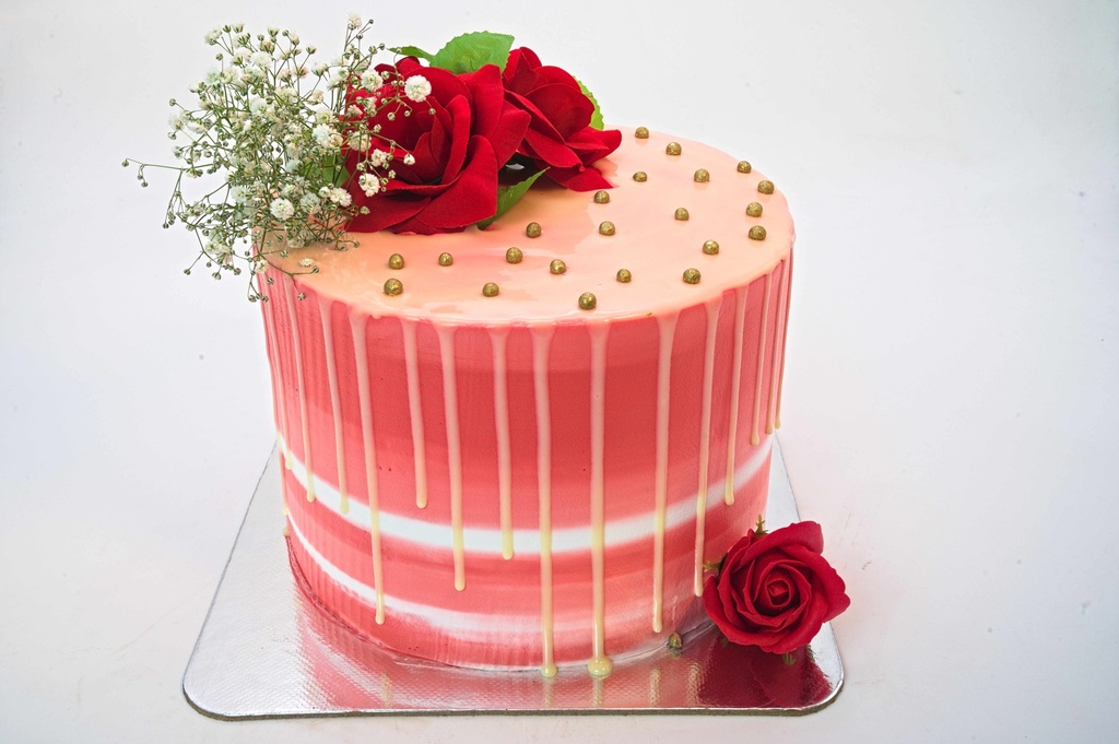 Rose Flower Tower Cake