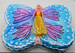 [BFBRB01-3KG] Butterfly Barbie Cake